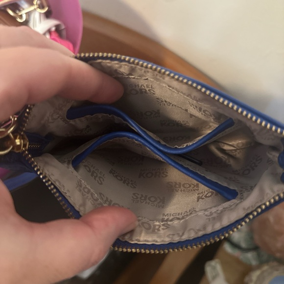 Michael Kors Royal Blue Wristlet with Gold Logo - Picture 2 of 7